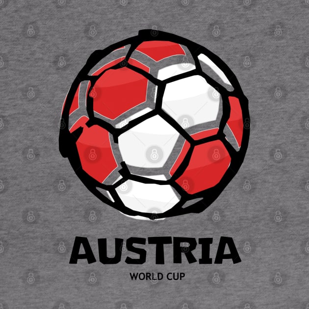 Austria Football Country Flag by KewaleeTee